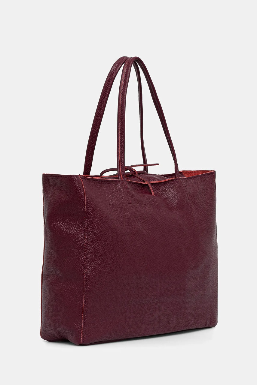 Кожаная сумочка Answear.LAB цвет бордовый