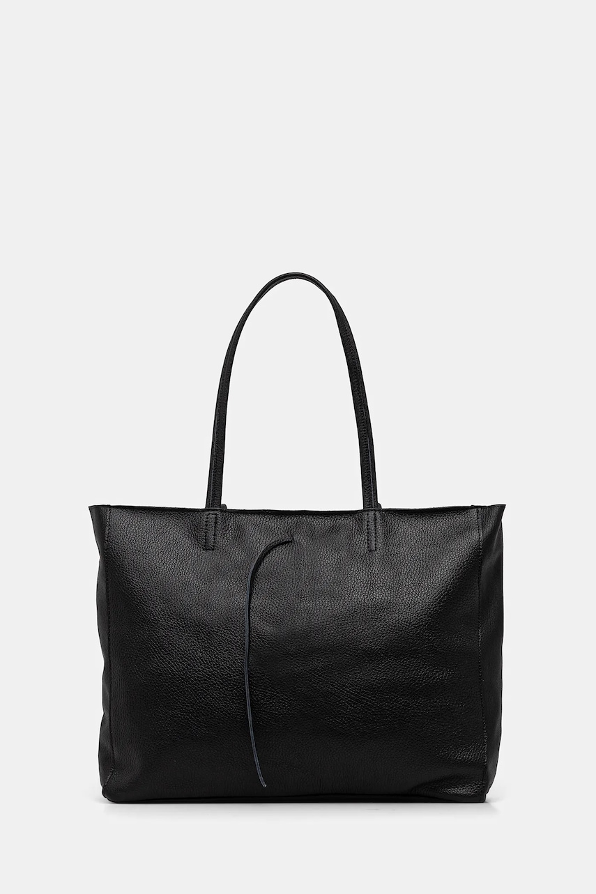 Answear Lab poseta de piele culoarea bordo