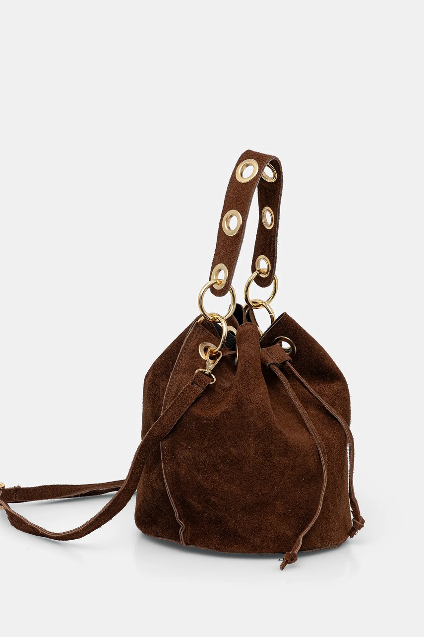Замшевая сумочка Answear Lab цвет коричневый