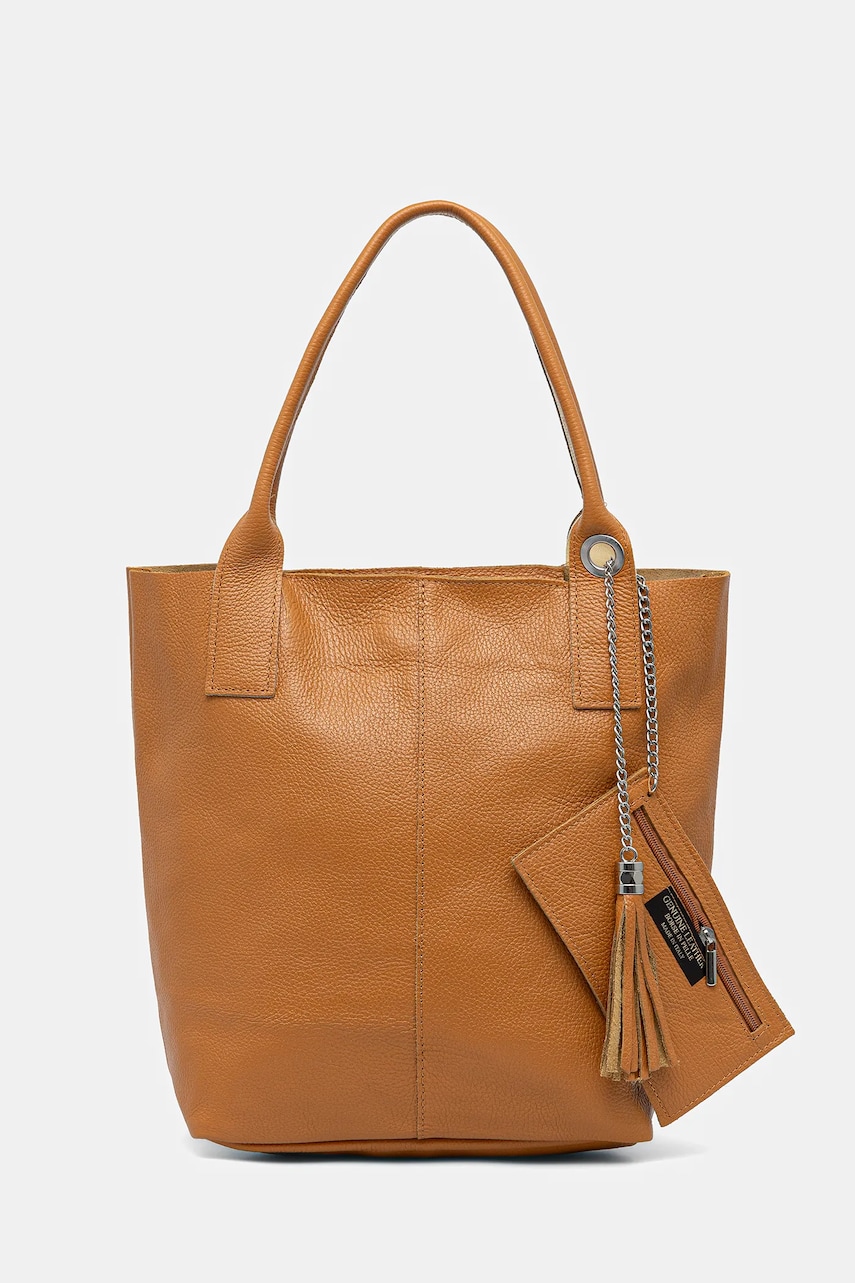Answear Lab poseta de piele culoarea maro