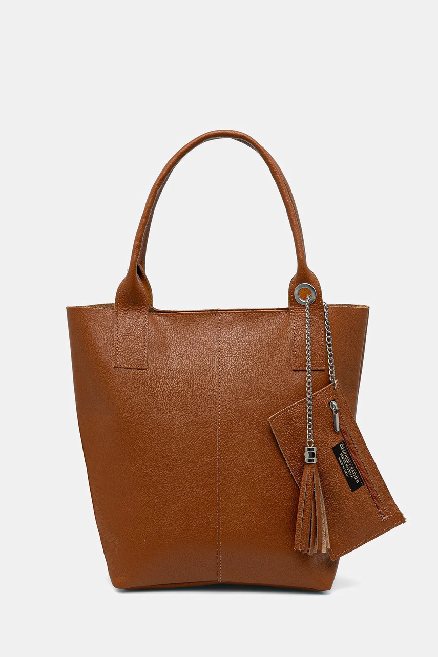 Answear Lab poseta de piele culoarea maro