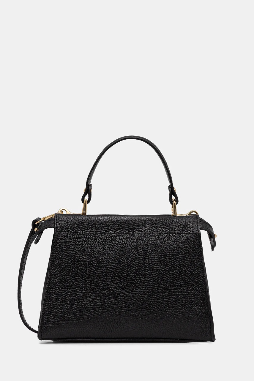 Answear Lab poseta de piele culoarea negru