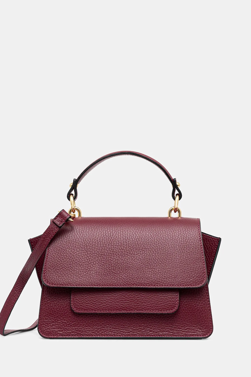 Answear.LAB poseta de piele culoarea bordo
