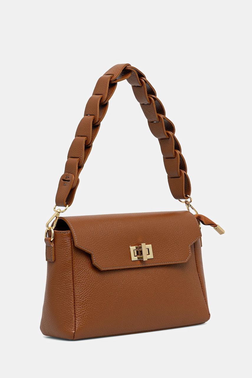 Кожаная сумочка Answear.LAB цвет коричневый Кожаная сумочка Answear.LAB цвет коричневый