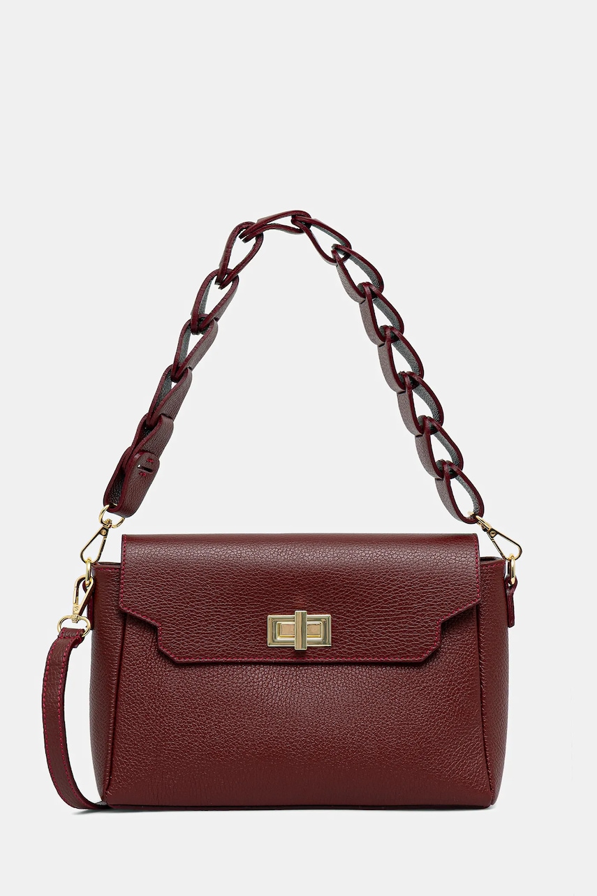 Answear.LAB poseta de piele culoarea bordo