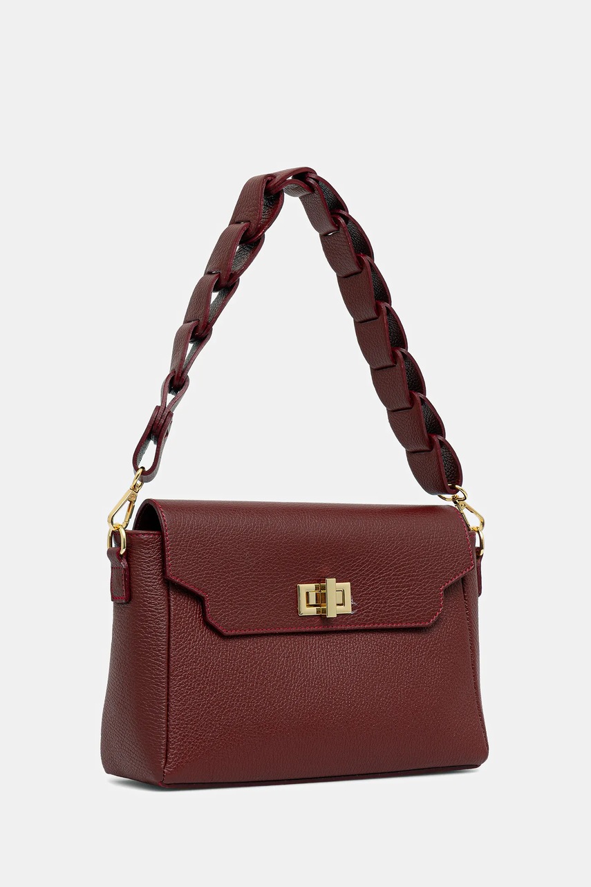 Кожаная сумочка Answear.LAB цвет бордовый Кожаная сумочка Answear.LAB цвет бордовый