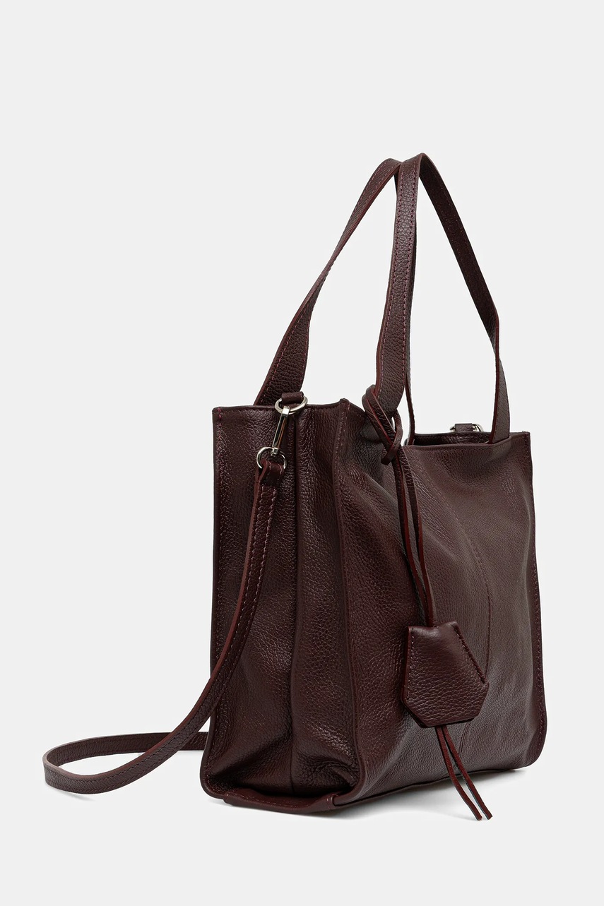 Кожаная сумочка Answear.LAB цвет бордовый