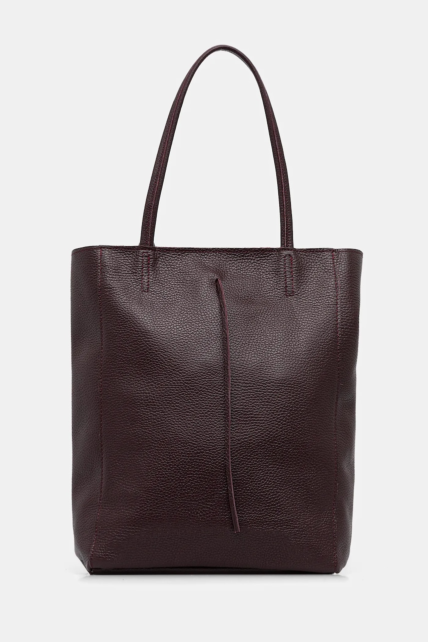 Answear.LAB poseta de piele culoarea bordo
