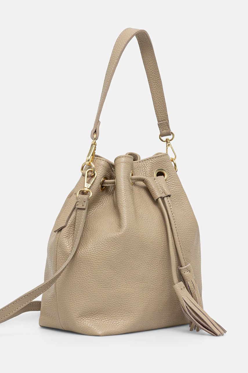 Кожаная сумочка Answear.LAB цвет бежевый