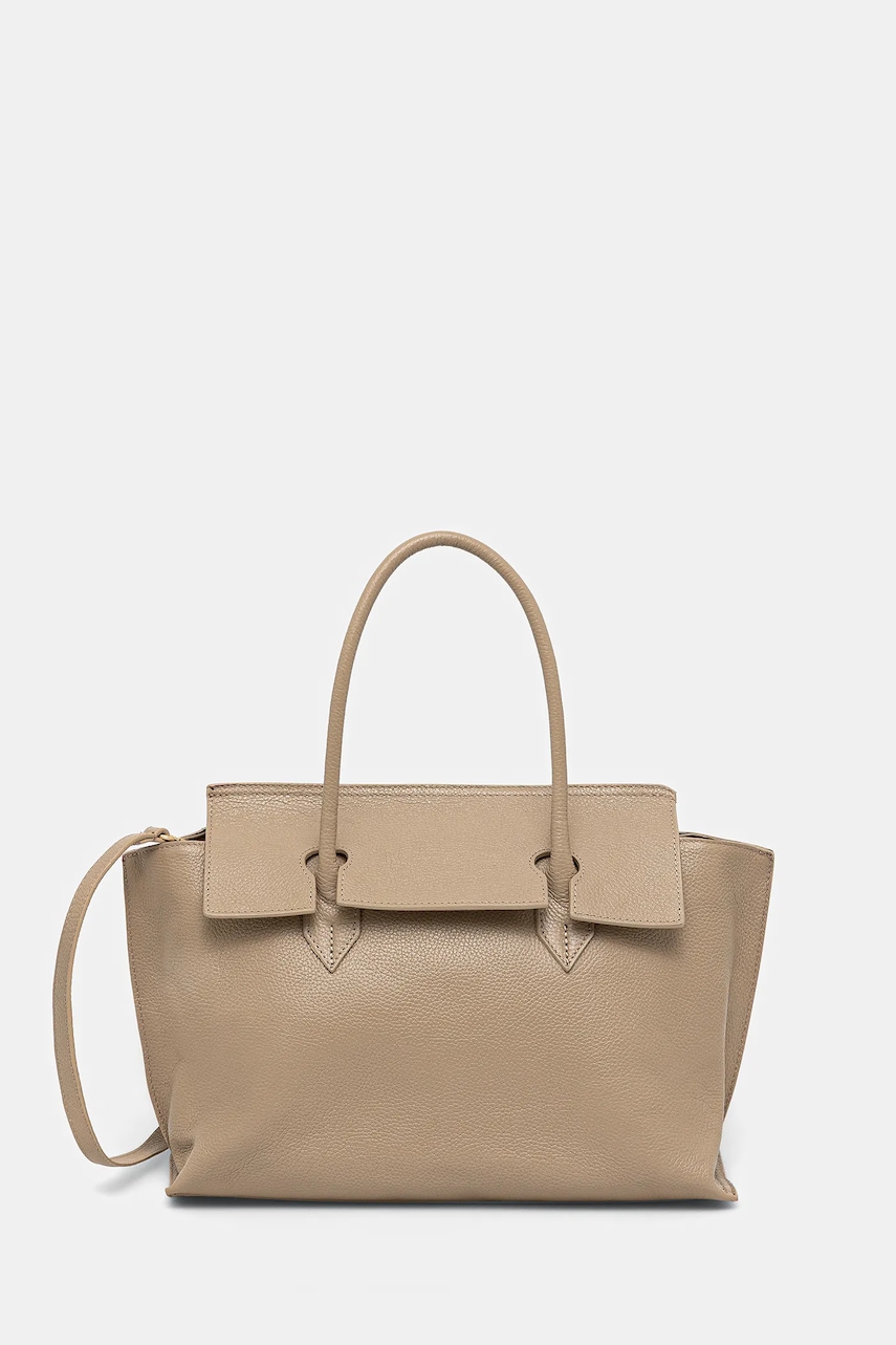 Answear.LAB poseta de piele culoarea bej