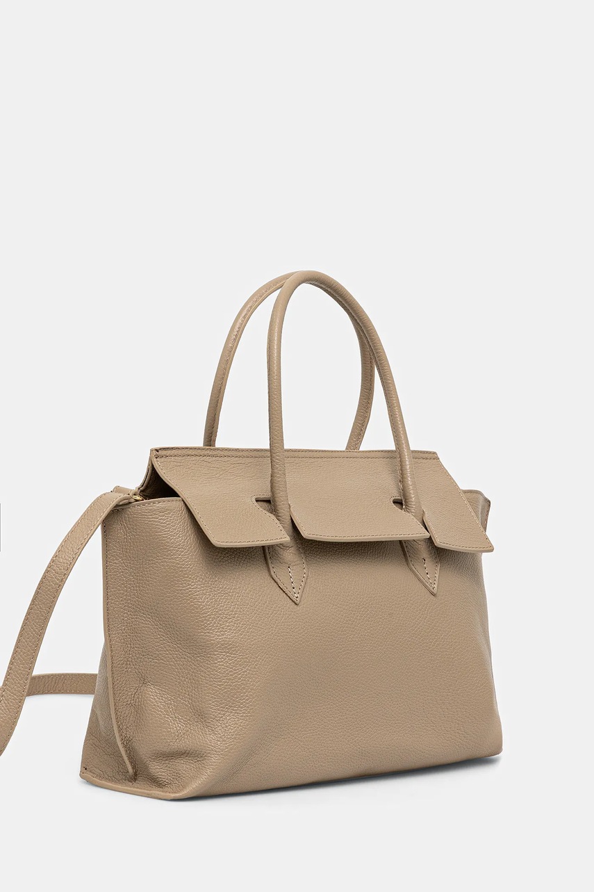 Кожаная сумочка Answear.LAB цвет бежевый