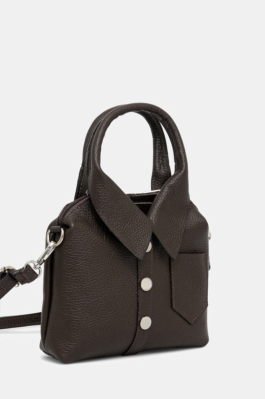 Кожаная сумочка Answear.LAB цвет коричневый Кожаная сумочка Answear.LAB цвет коричневый