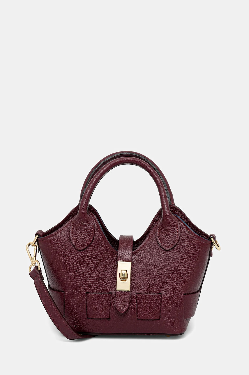 Answear.LAB poseta de piele culoarea bordo