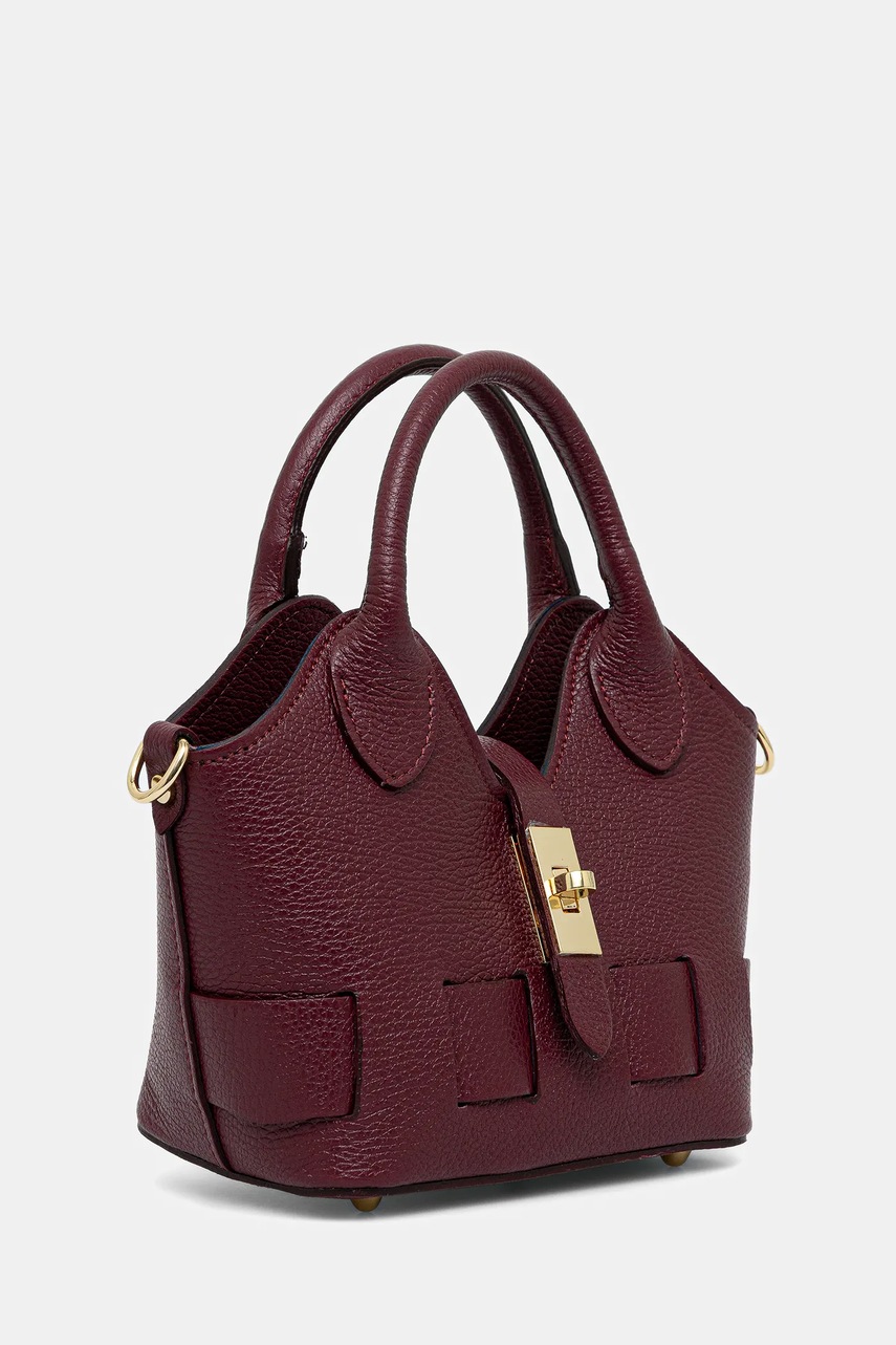 Кожаная сумочка Answear.LAB цвет бордовый Кожаная сумочка Answear.LAB цвет бордовый