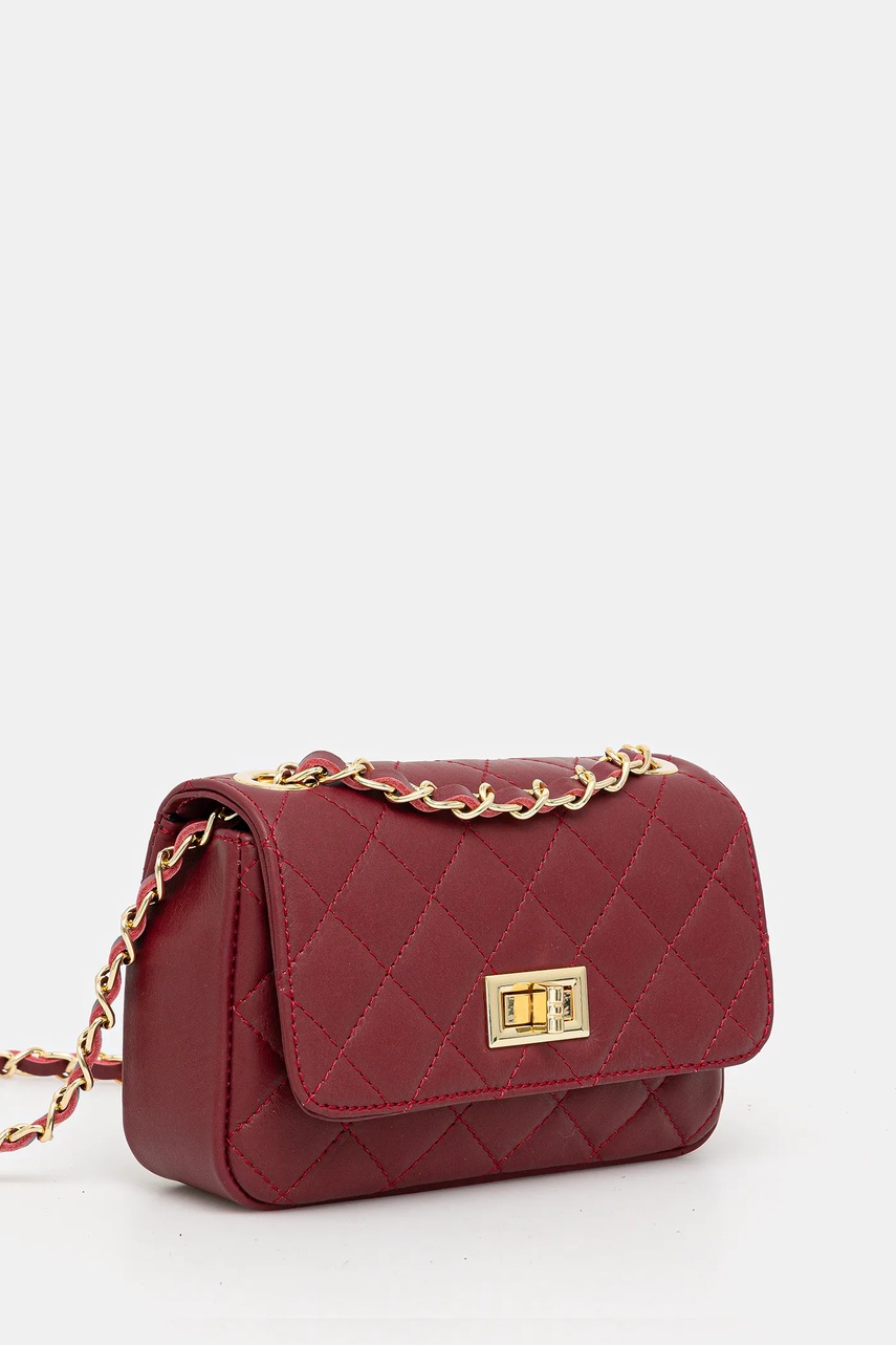 Кожаная сумочка Answear.LAB цвет бордовый