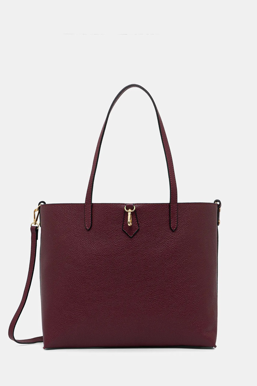 Answear.LAB poseta de piele culoarea bordo