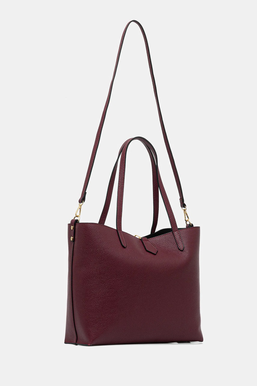 Кожаная сумочка Answear.LAB цвет бордовый