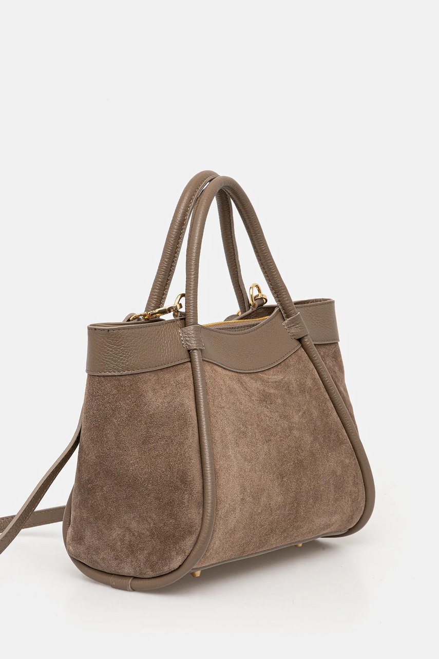 Замшевая сумочка Answear.LAB цвет бежевый Замшевая сумочка Answear.LAB цвет бежевый