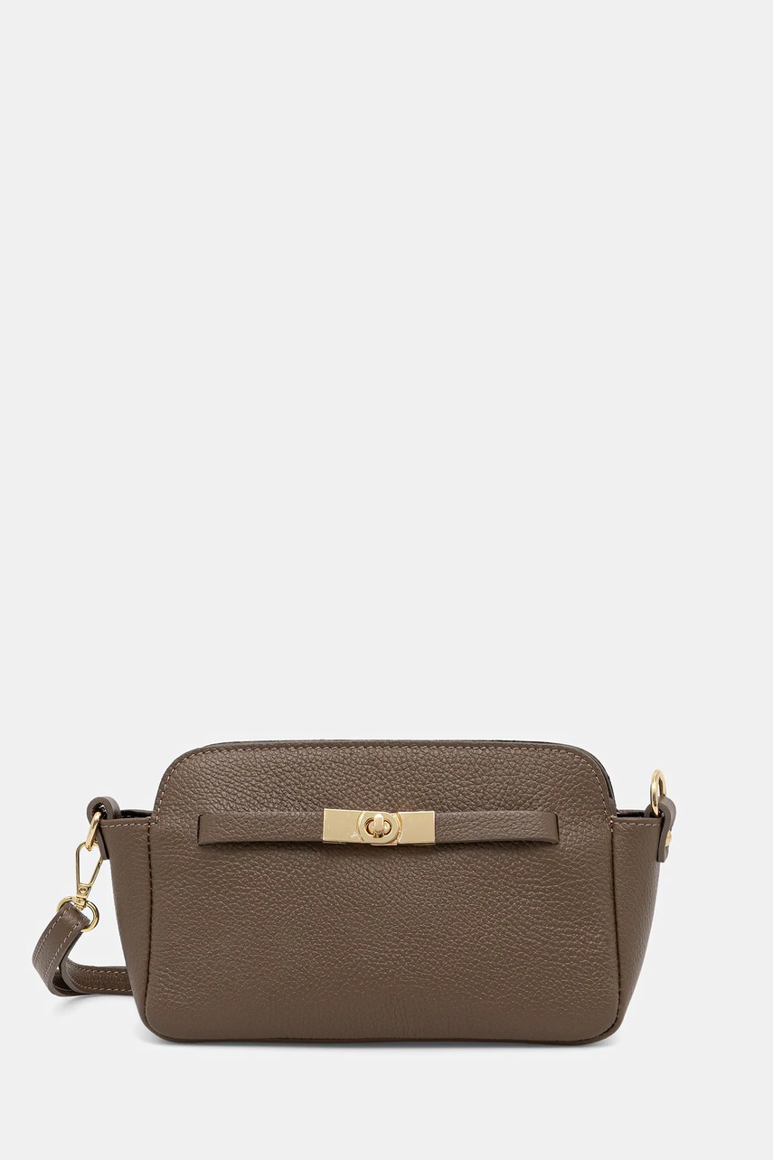 Answear.LAB poseta de piele culoarea bej