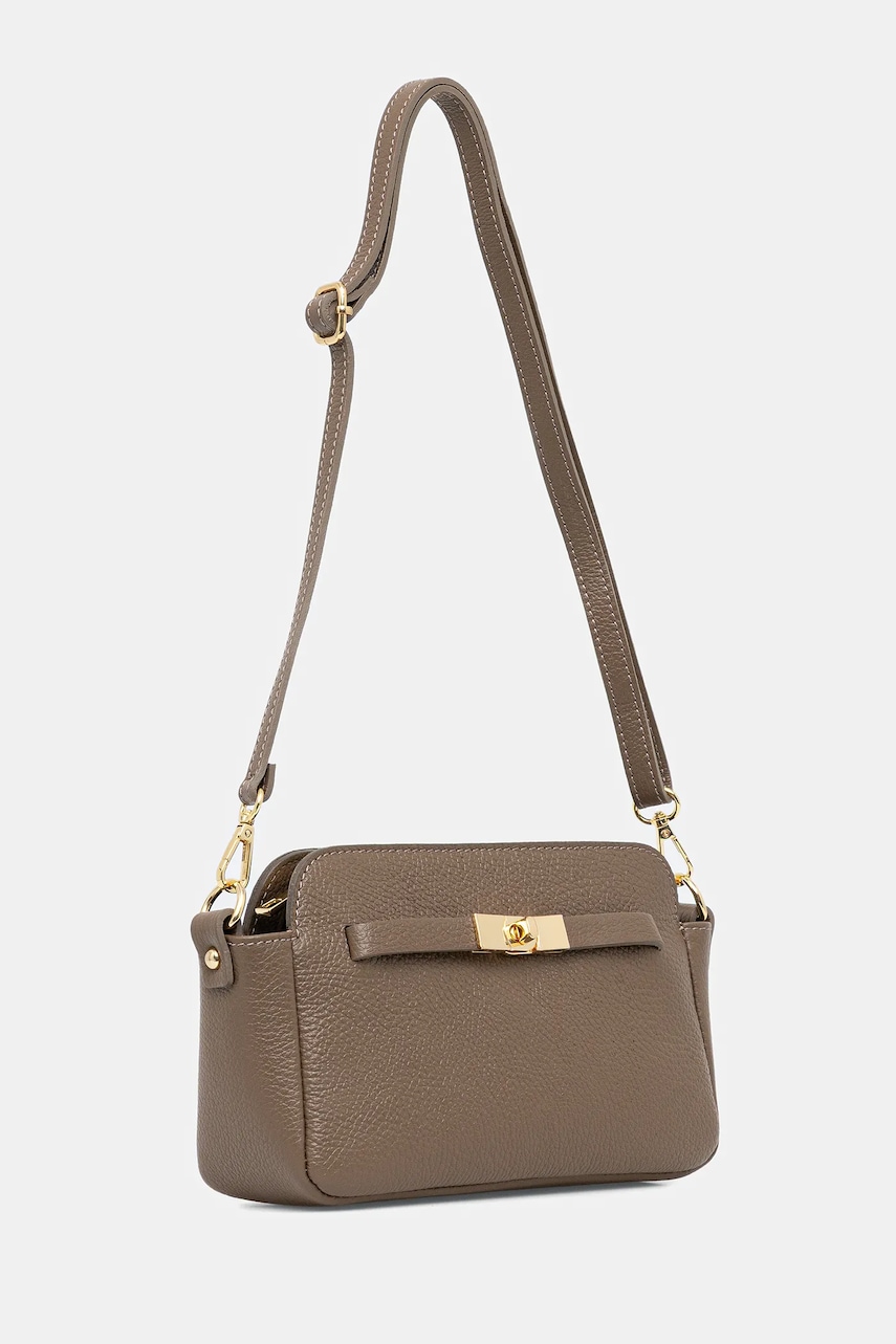 Кожаная сумочка Answear.LAB цвет бежевый Кожаная сумочка Answear.LAB цвет бежевый