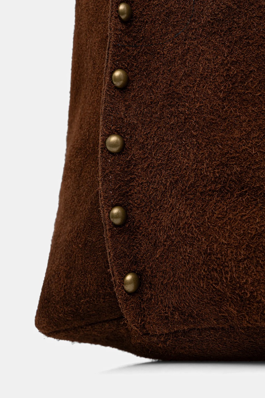 Τσάντα σουέτ Answear.LAB χρώμα: καφέ φωτογραφία