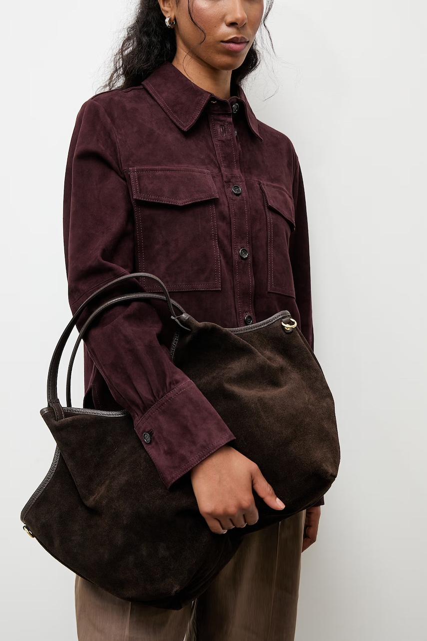 Answear.LAB geanta de mana din piele intoarsa