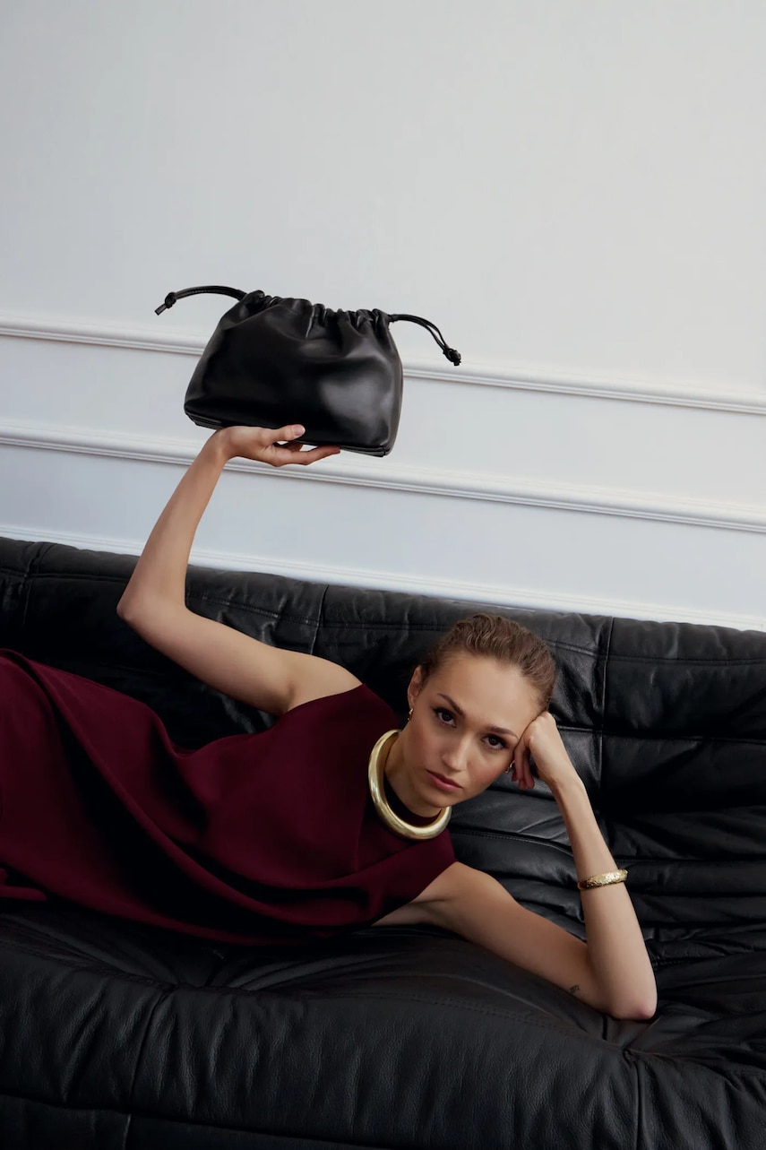 Answear.LAB poseta de piele culoarea negru