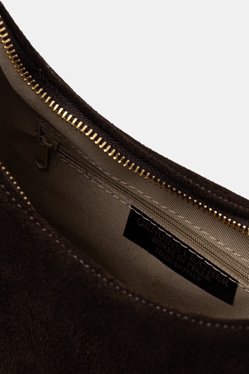 Τσάντα σουέτ Answear.LAB χρώμα: καφέ φωτογραφία