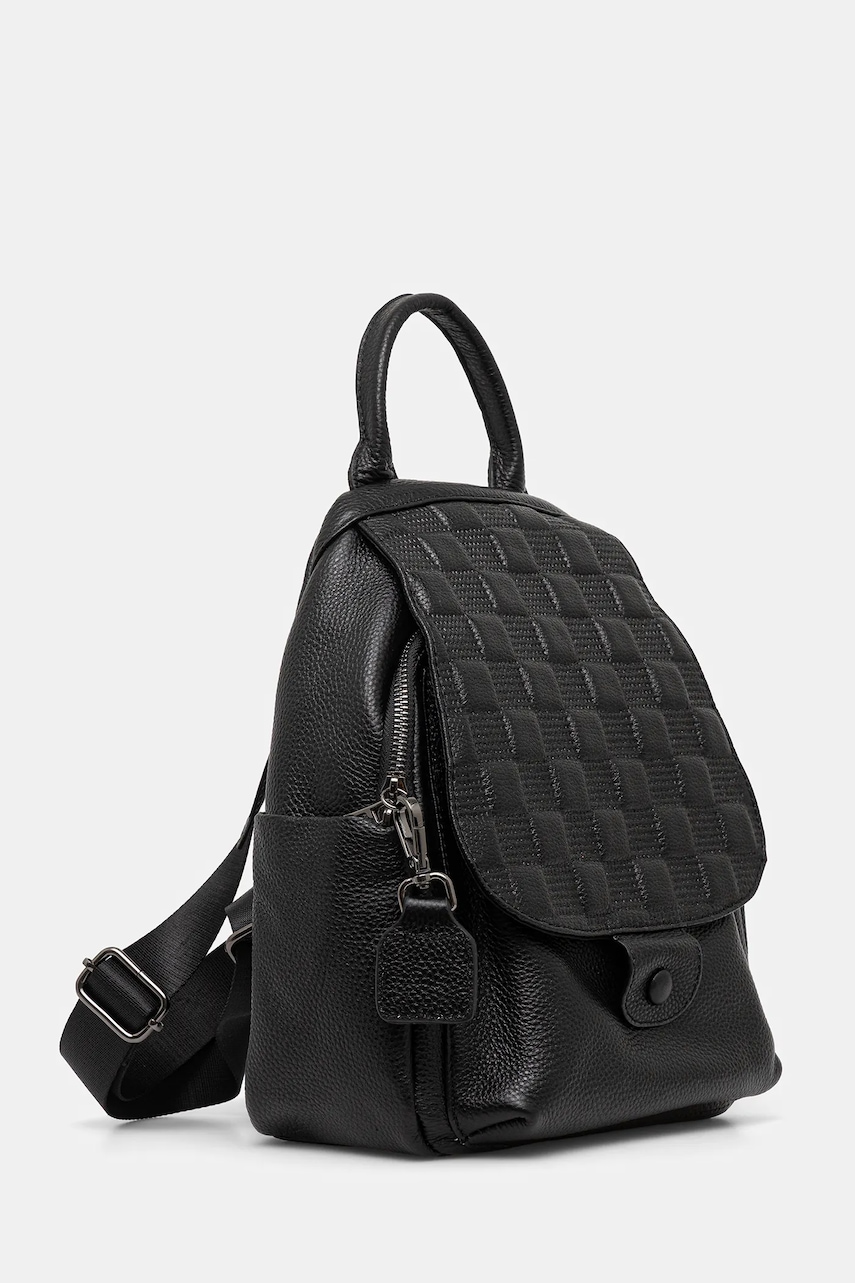 Кожаный рюкзак Answear.LAB цвет чёрный маленький однотонная Кожаный рюкзак Answear.LAB цвет чёрный маленький однотонная