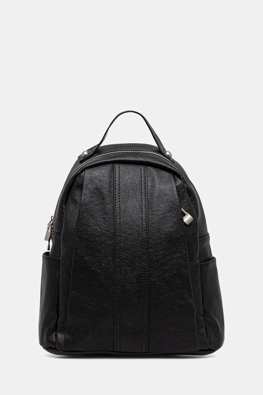 Answear.LAB ghiozdan de piele culoarea negru, mic, neted