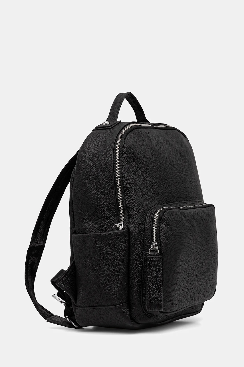 Кожаный рюкзак Answear.LAB цвет чёрный маленький однотонная Кожаный рюкзак Answear.LAB цвет чёрный маленький однотонная