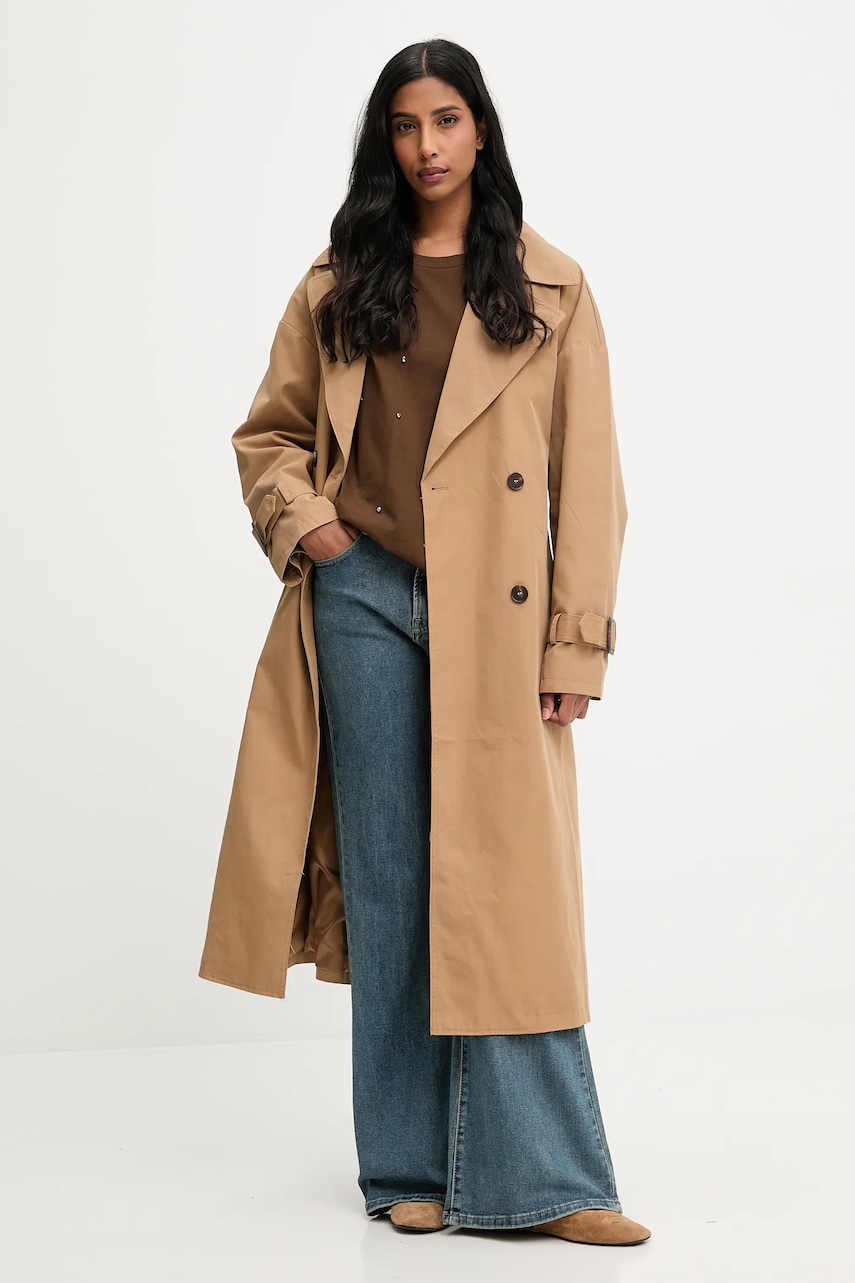 Хлопковая футболка Answear.LAB цвет коричневый Хлопковая футболка Answear.LAB цвет коричневый