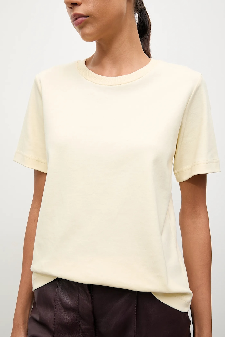 Answear.LAB tricou din bumbac culoarea galben