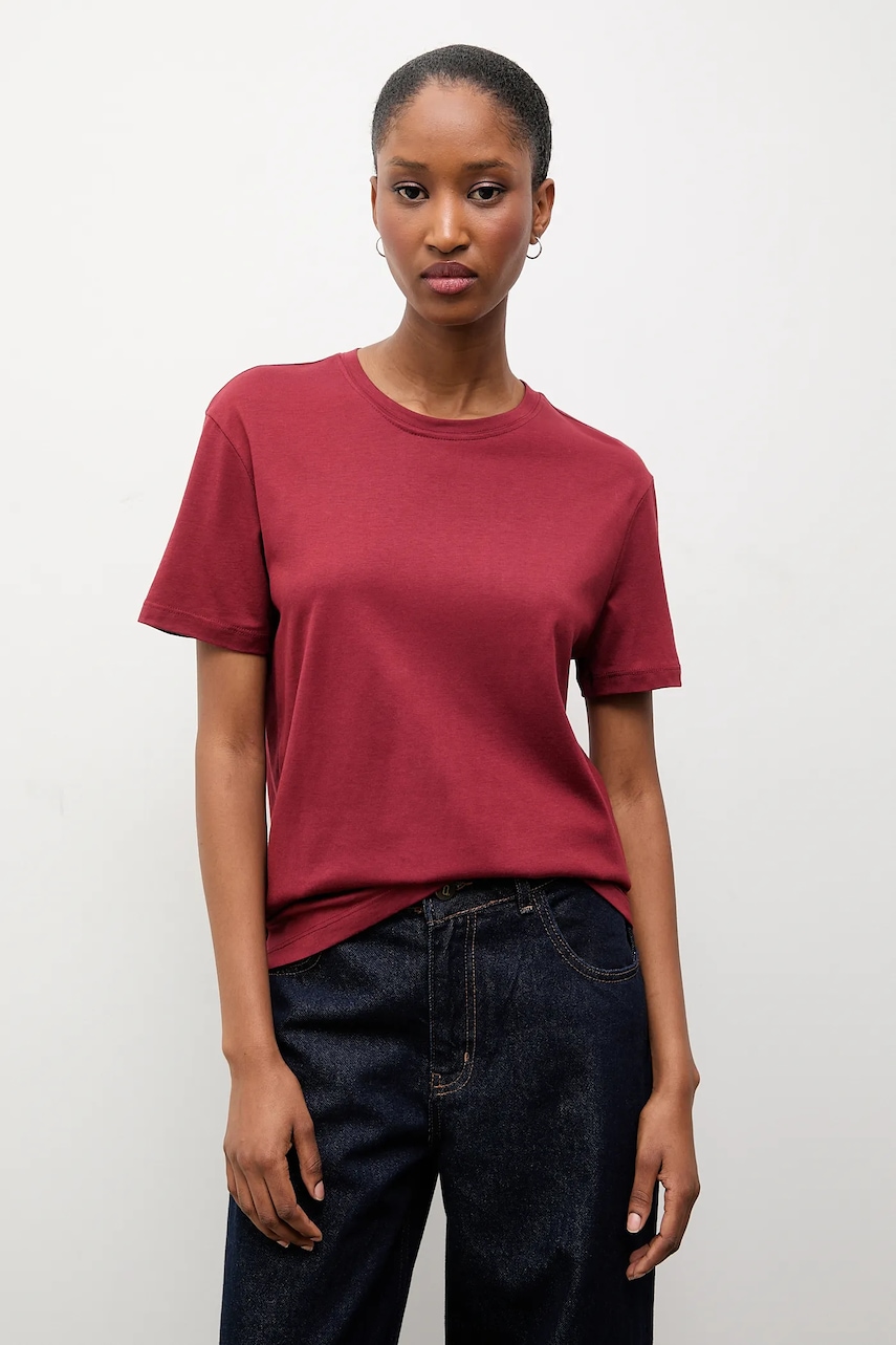 Answear.LAB tricou culoarea bordo