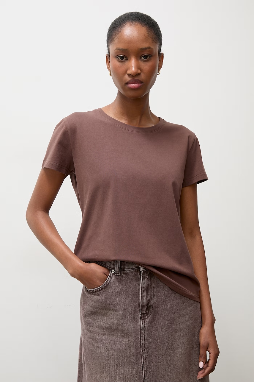 Answear.LAB basic tričko dámske bavlnené s elastanom
