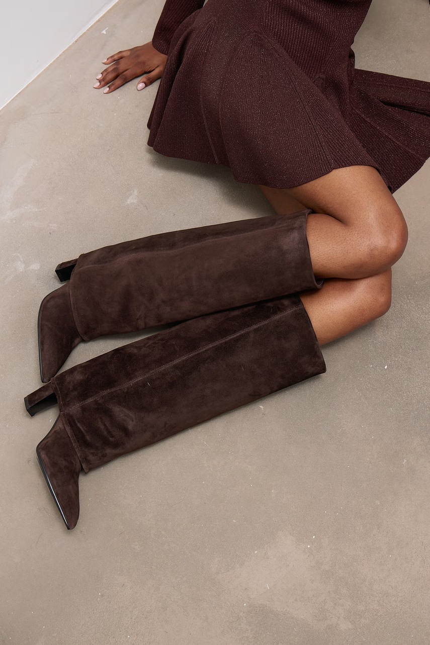 Answear.LAB Answear.LAB μπότες block heel γυναικείες σουέτ - 6