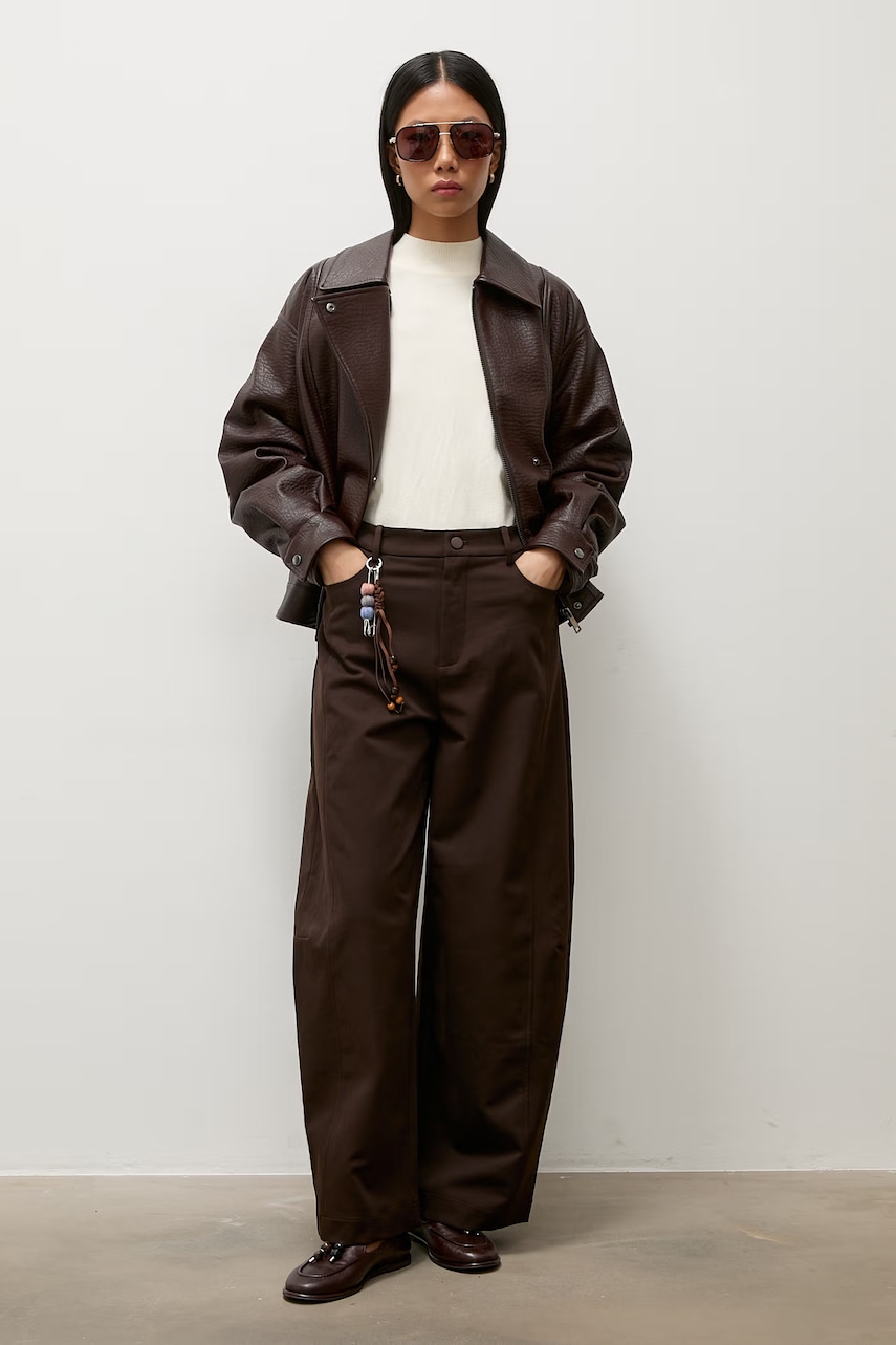 Answear.LAB spodnie wide leg damskie z bawełną