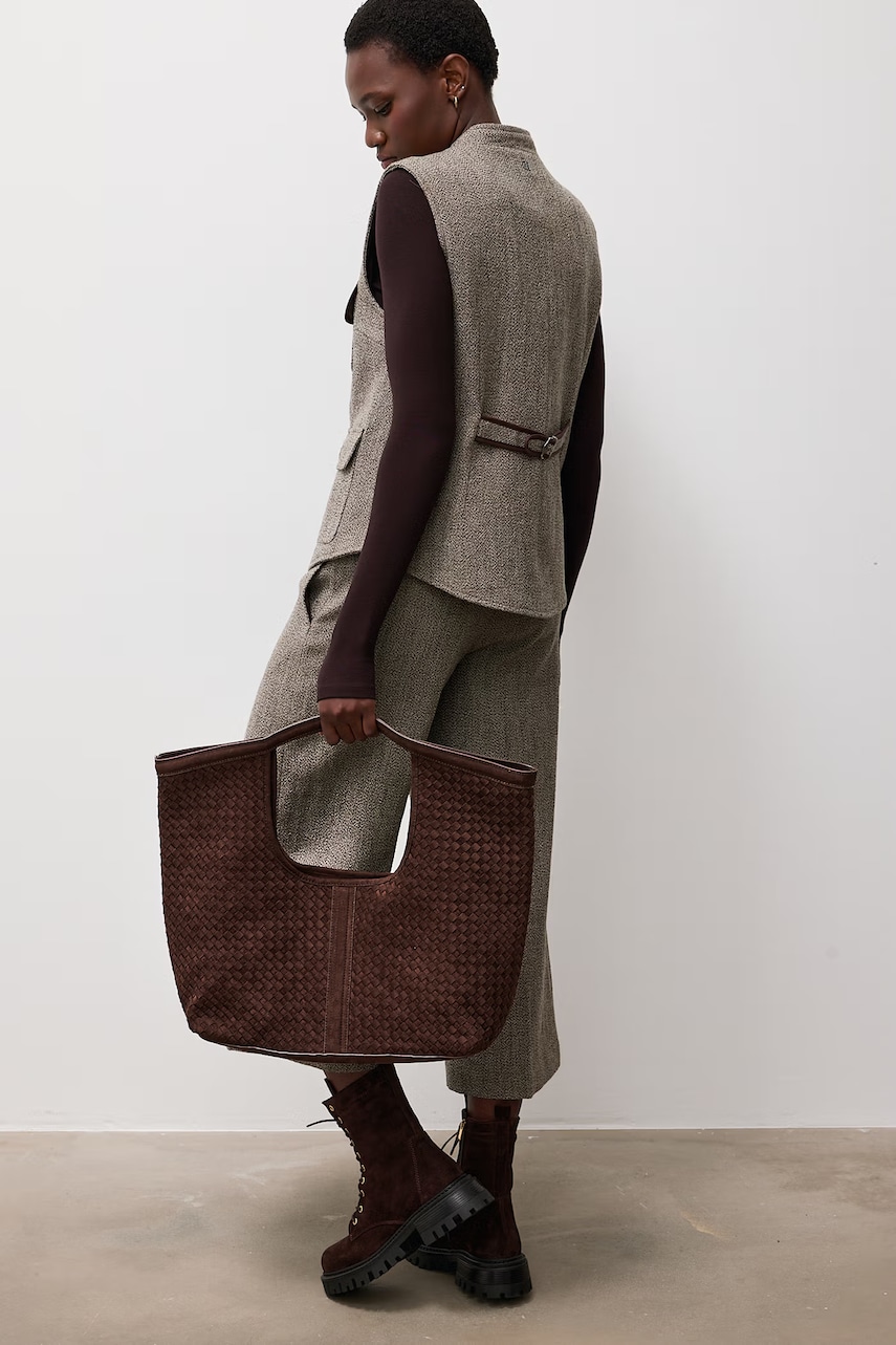 Answear.LAB shopper torba za žene od imitacije brušene kože