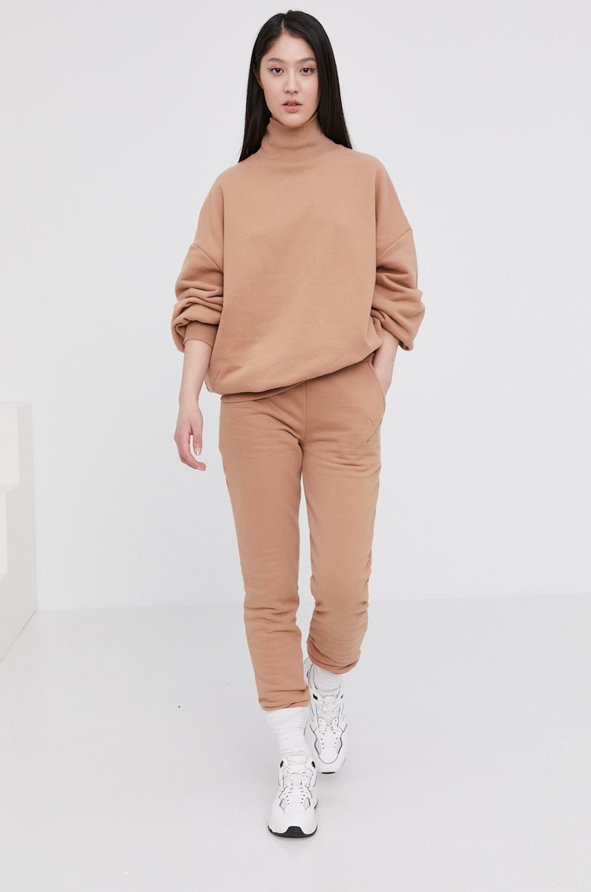 

Кофта Answear Lab жіноча колір коричневий гладка