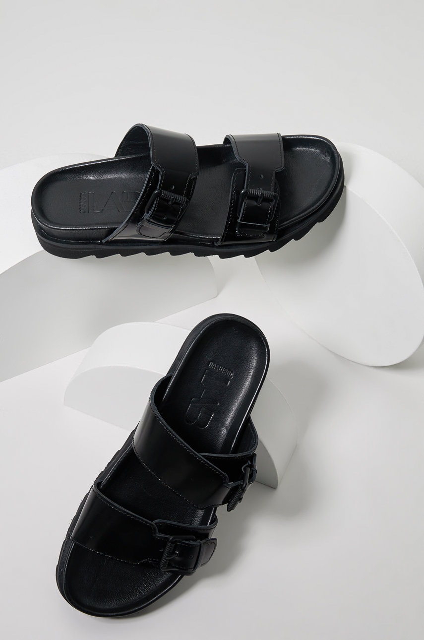 

Шкіряні шльопанці Answear Lab жіночі колір чорний на платформі