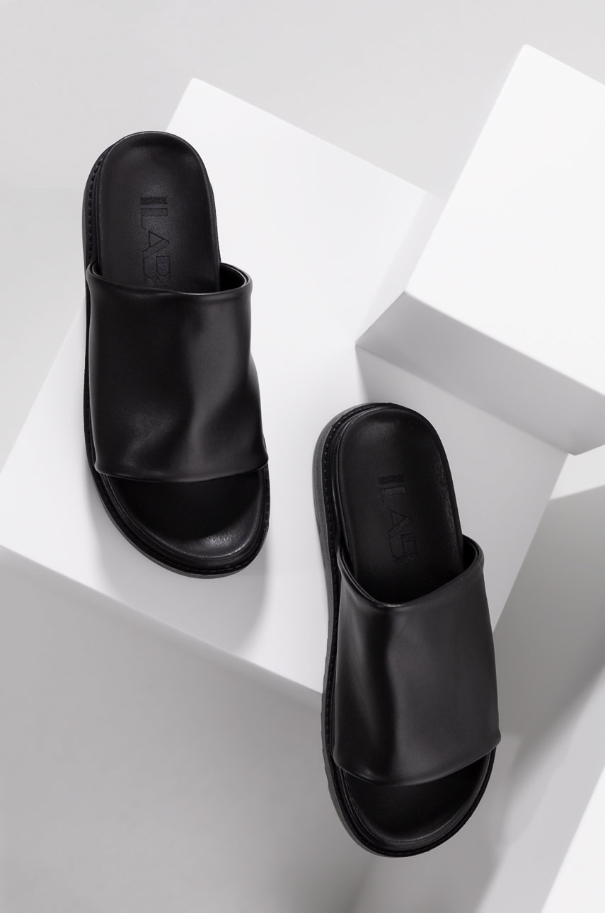 

Шкіряні шльопанці Answear Lab жіночі колір чорний на платформі