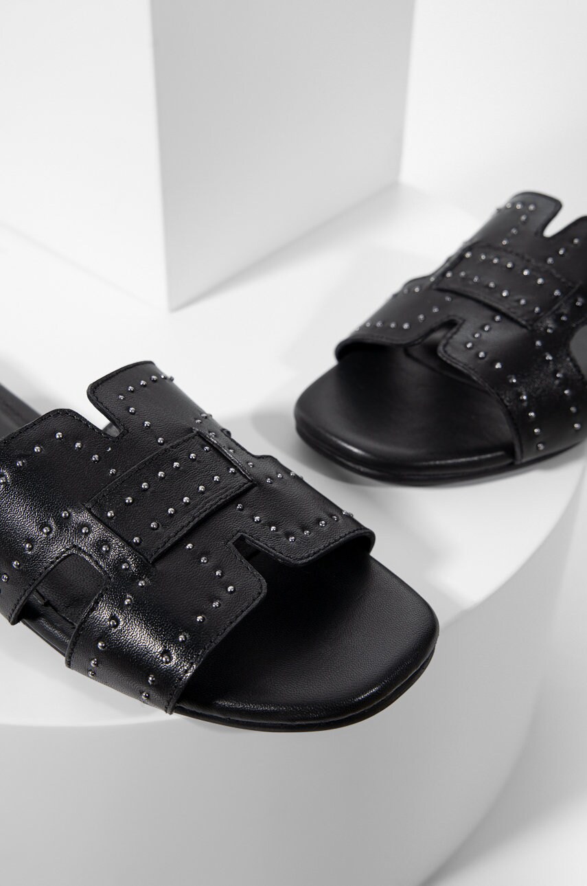 

Шкіряні шльопанці Answear Lab жіночі колір чорний