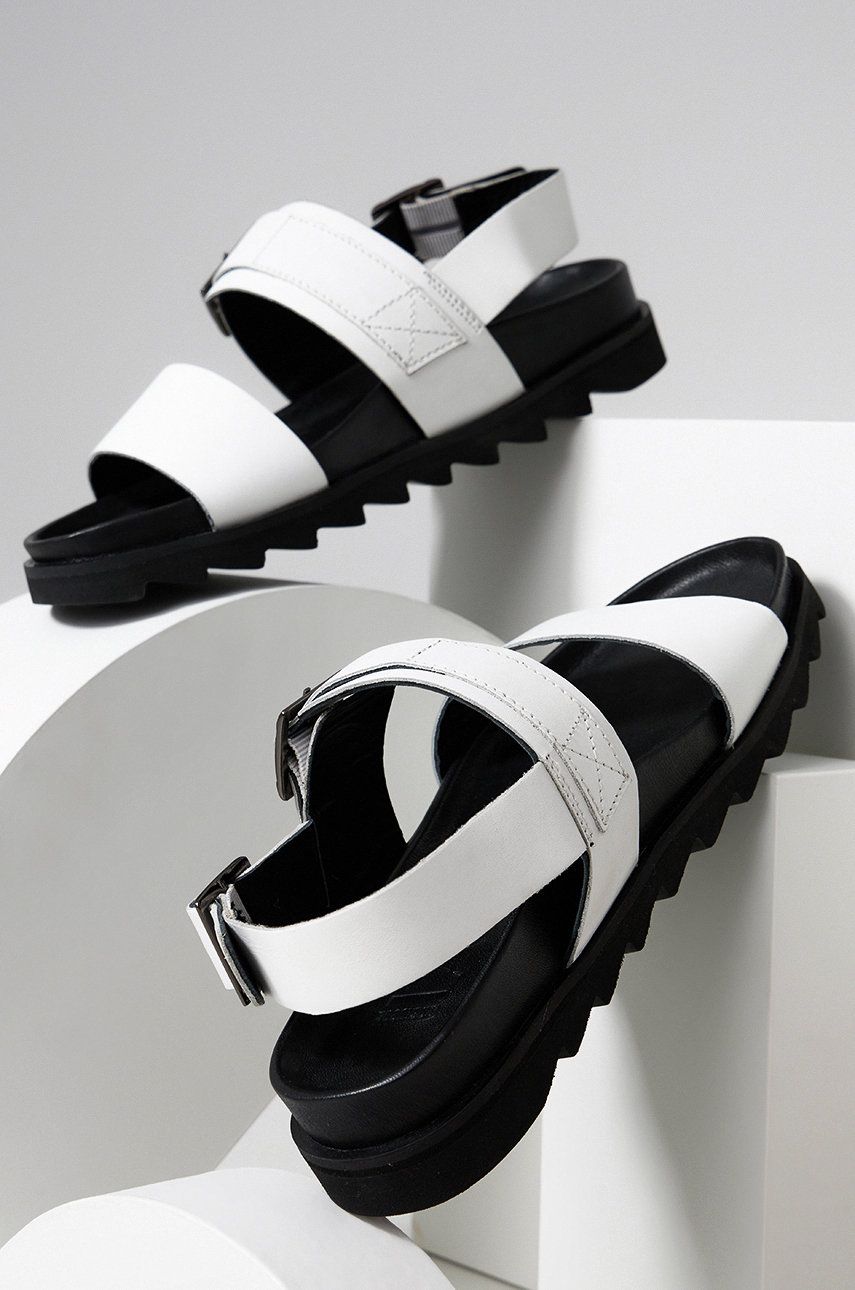 Answear Lab Sandale De Piele Femei, Culoarea Alb, Cu Platforma