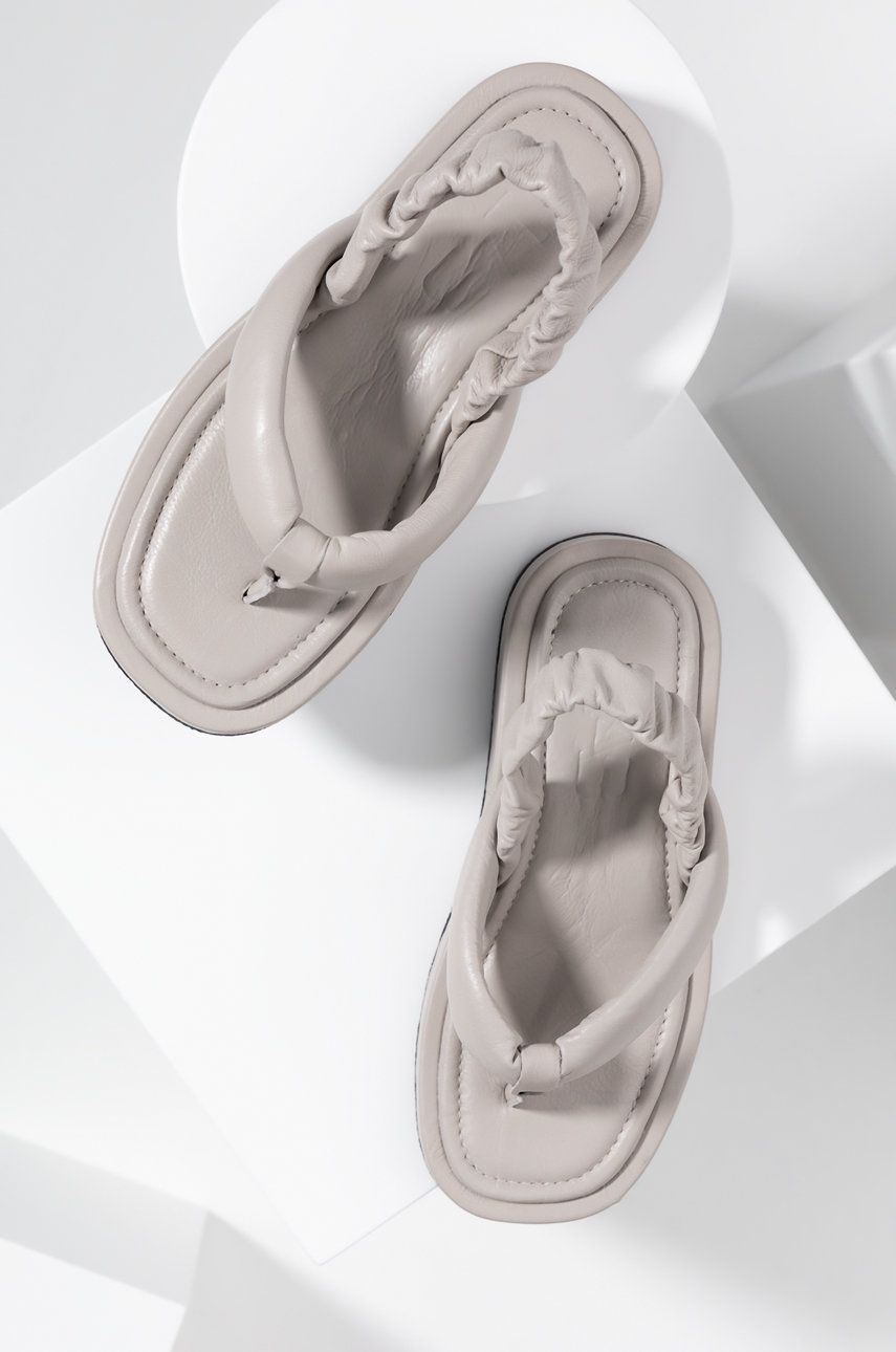Answear Lab sandale de piele femei, culoarea bej Femei 2023-09-27 3