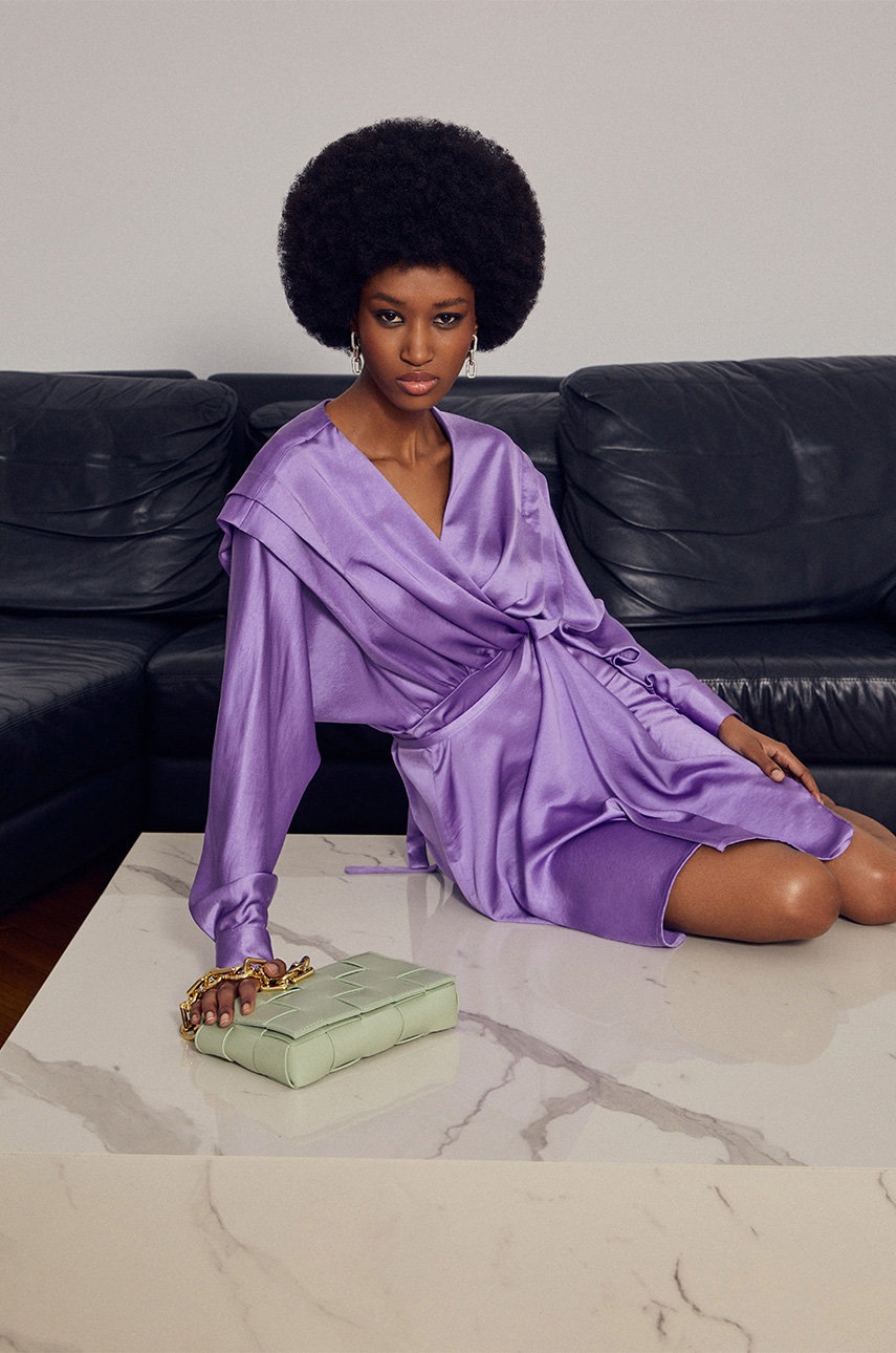 

Платье Answear Lab цвет фиолетовый mini oversize