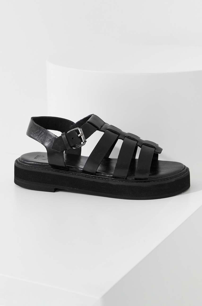 

Кожени сандали Answear Lab в черно, Черен