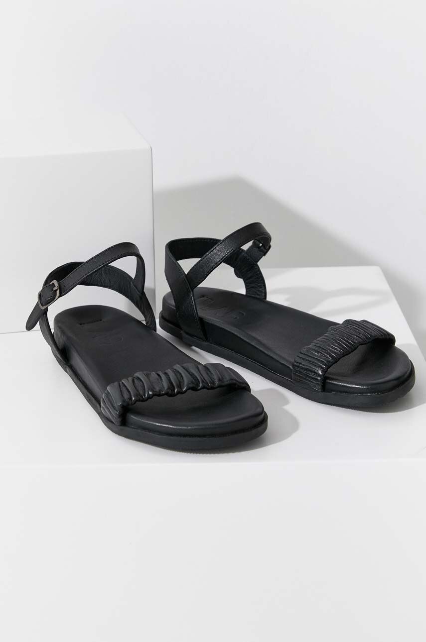 Answear Lab sandale de piele femei, culoarea negru