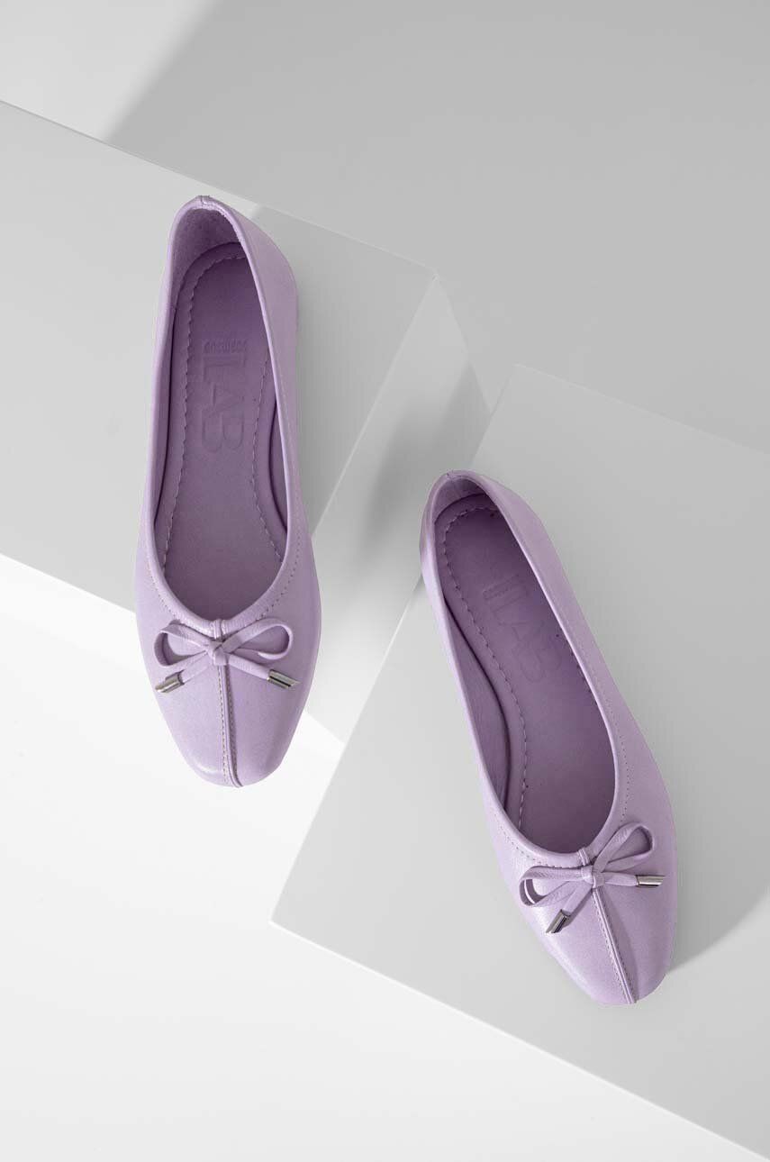 Answear Lab balerini de piele culoarea violet Answear