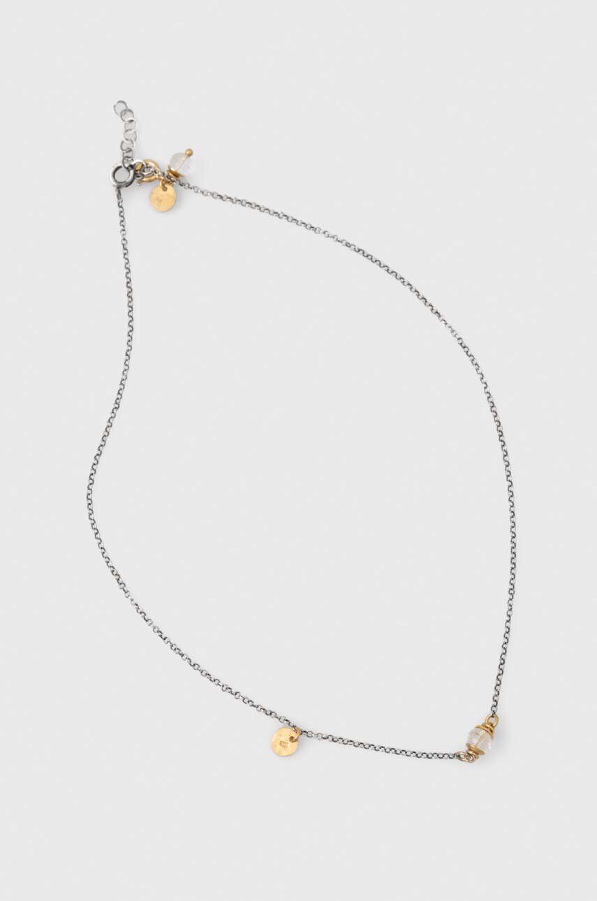 Levně Stříbrný náhrdelník s horským křišťálem Answear Lab