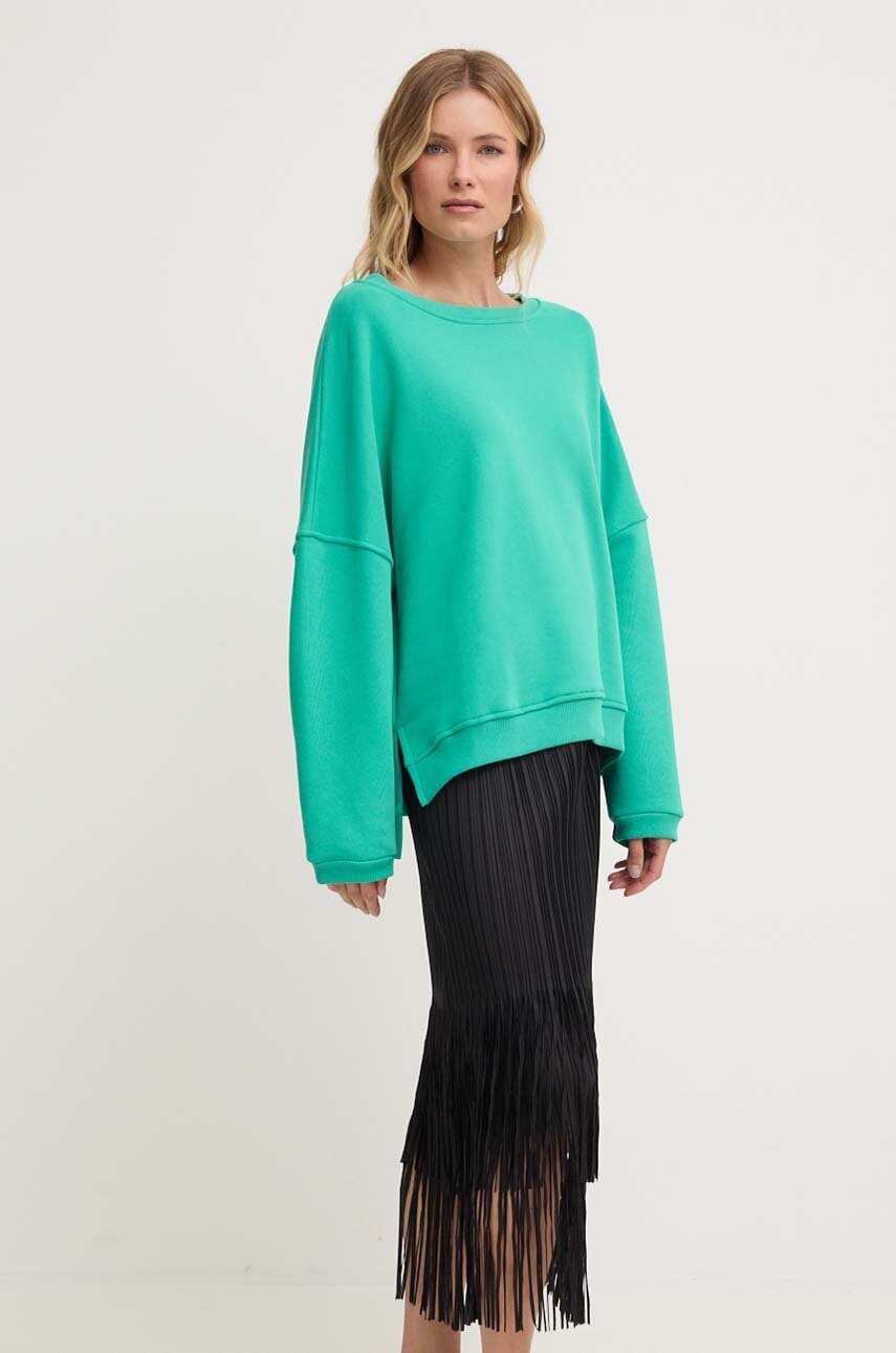 Answear Lab bluza femei, culoarea verde, neted